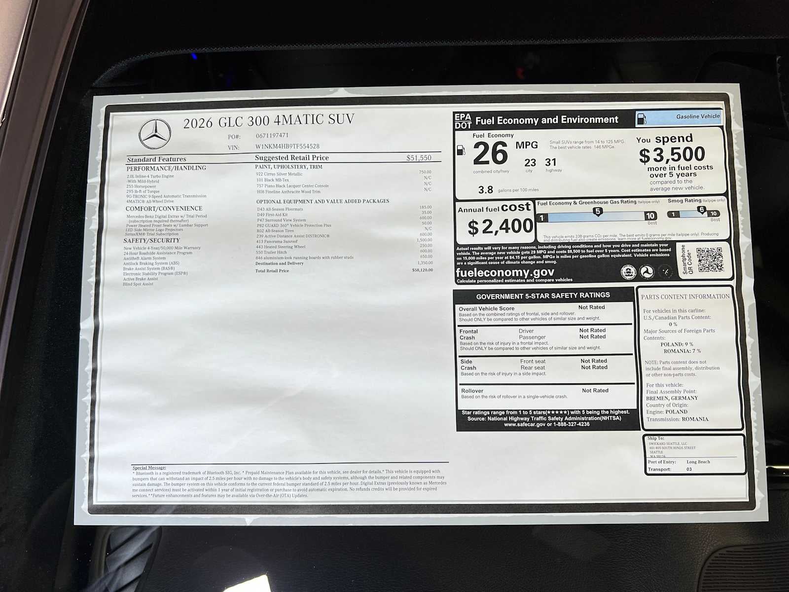 2026 Mercedes-Benz GLC GLC 300