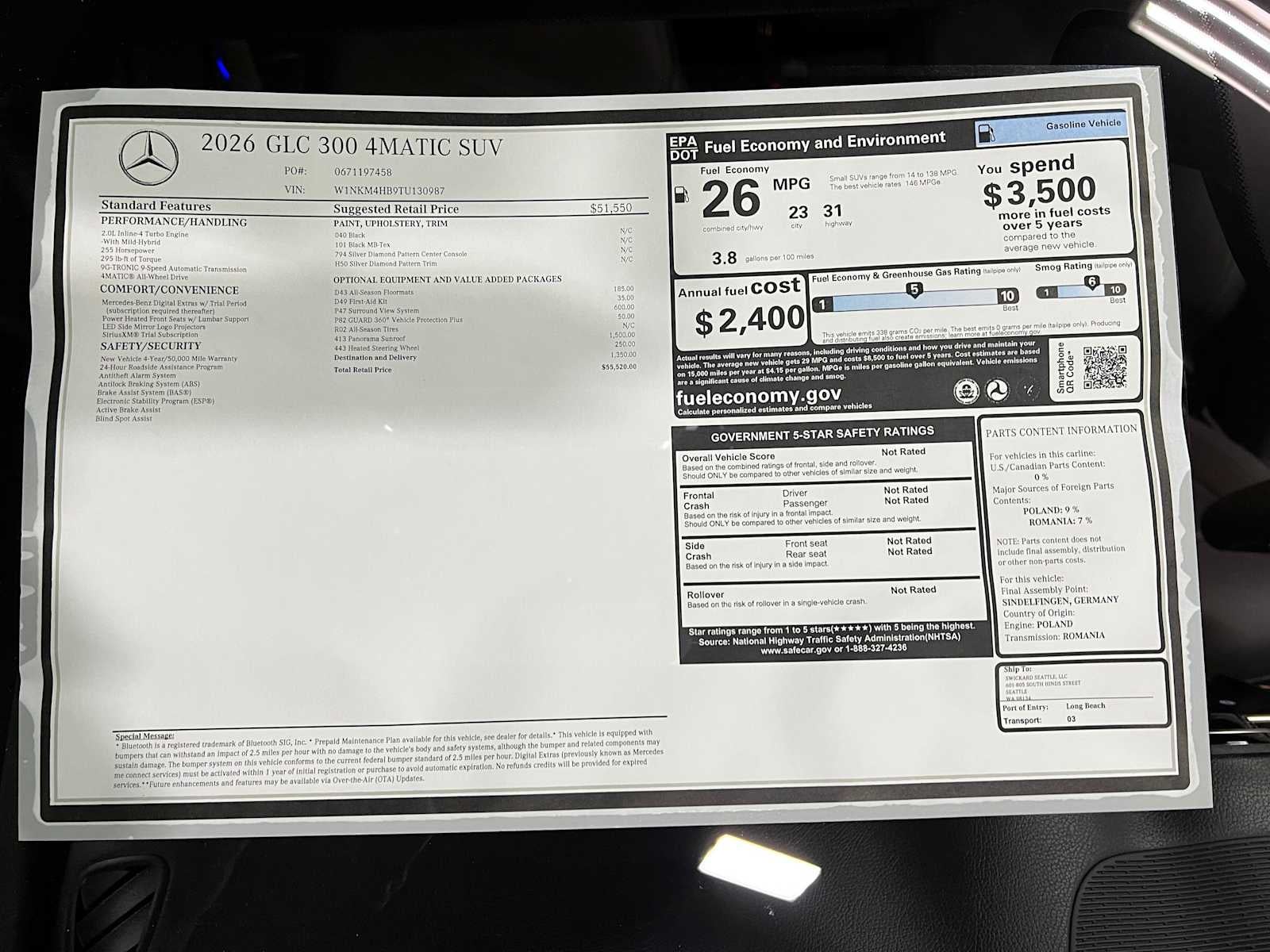 2026 Mercedes-Benz GLC 300 4MATIC® SUV