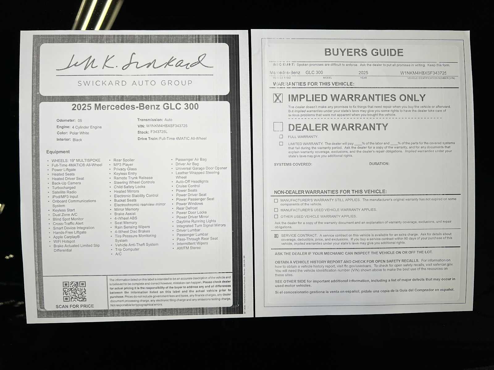 2025 Mercedes-Benz GLC 300 4MATIC® SUV