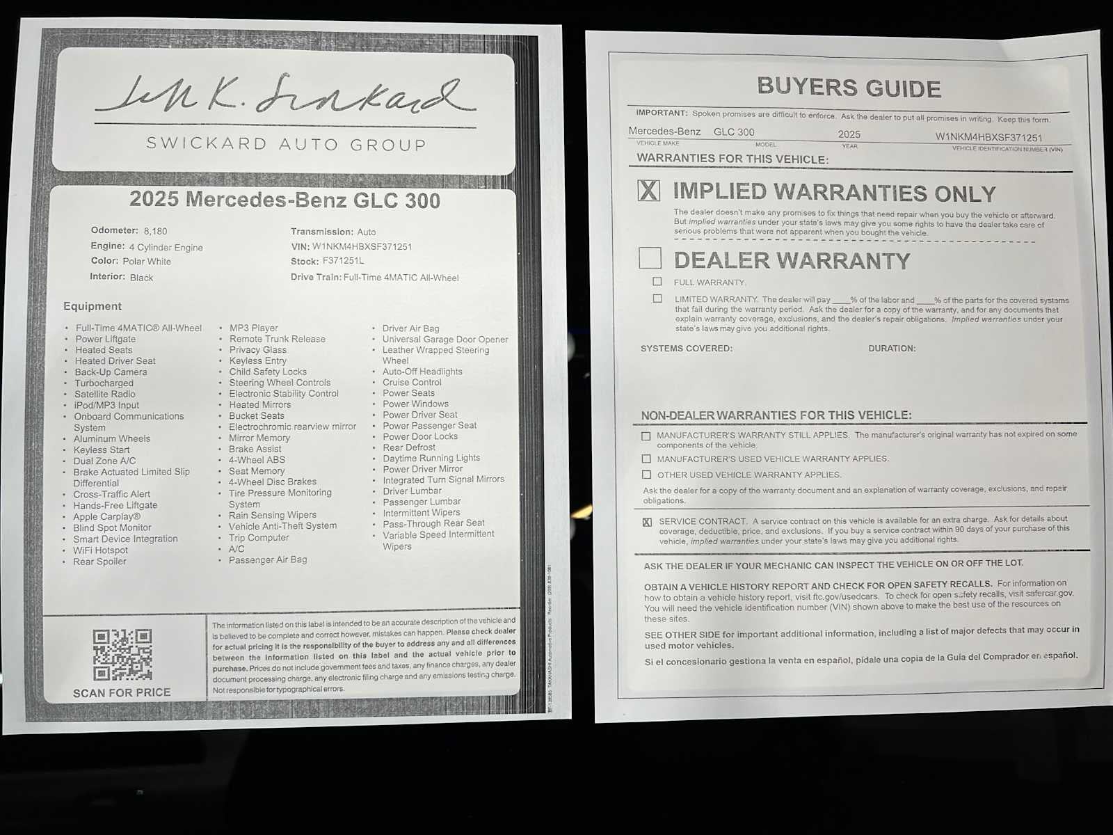 2025 Mercedes-Benz GLC 300 GLC 300