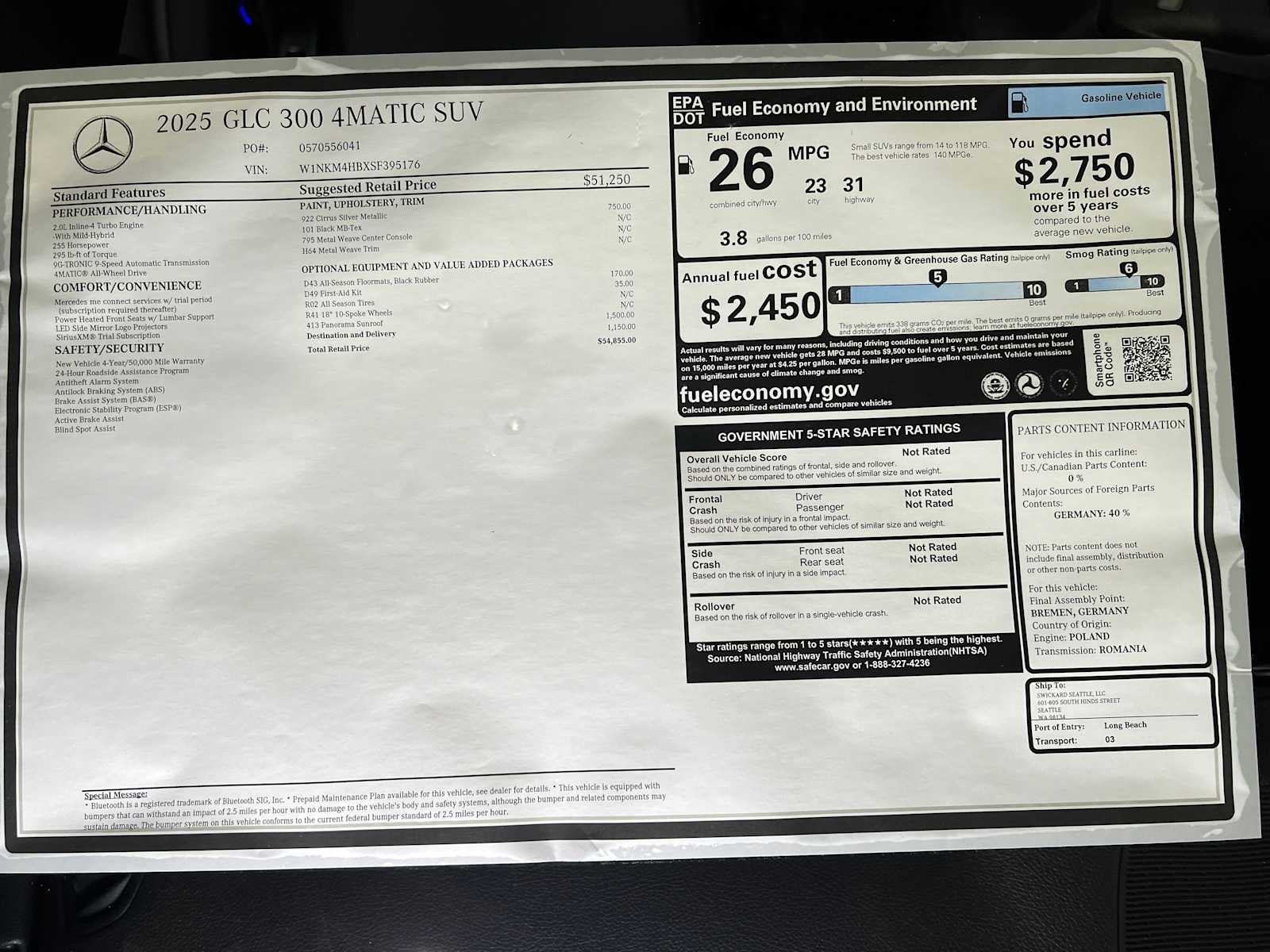 2025 Mercedes-Benz GLC 300 4MATIC® SUV