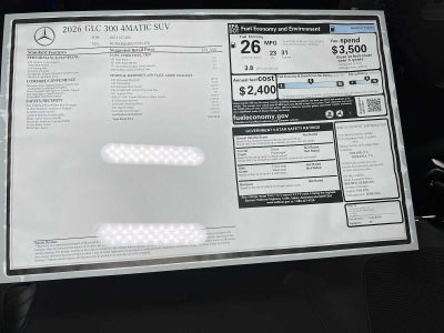 2026 Mercedes-Benz GLC GLC 300