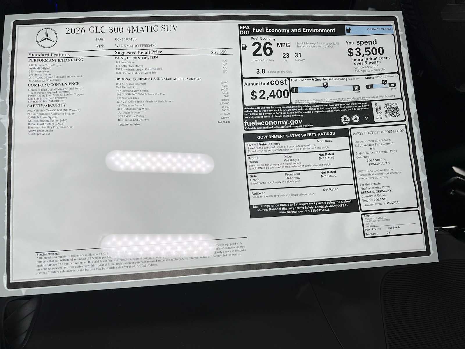 2026 Mercedes-Benz GLC GLC 300