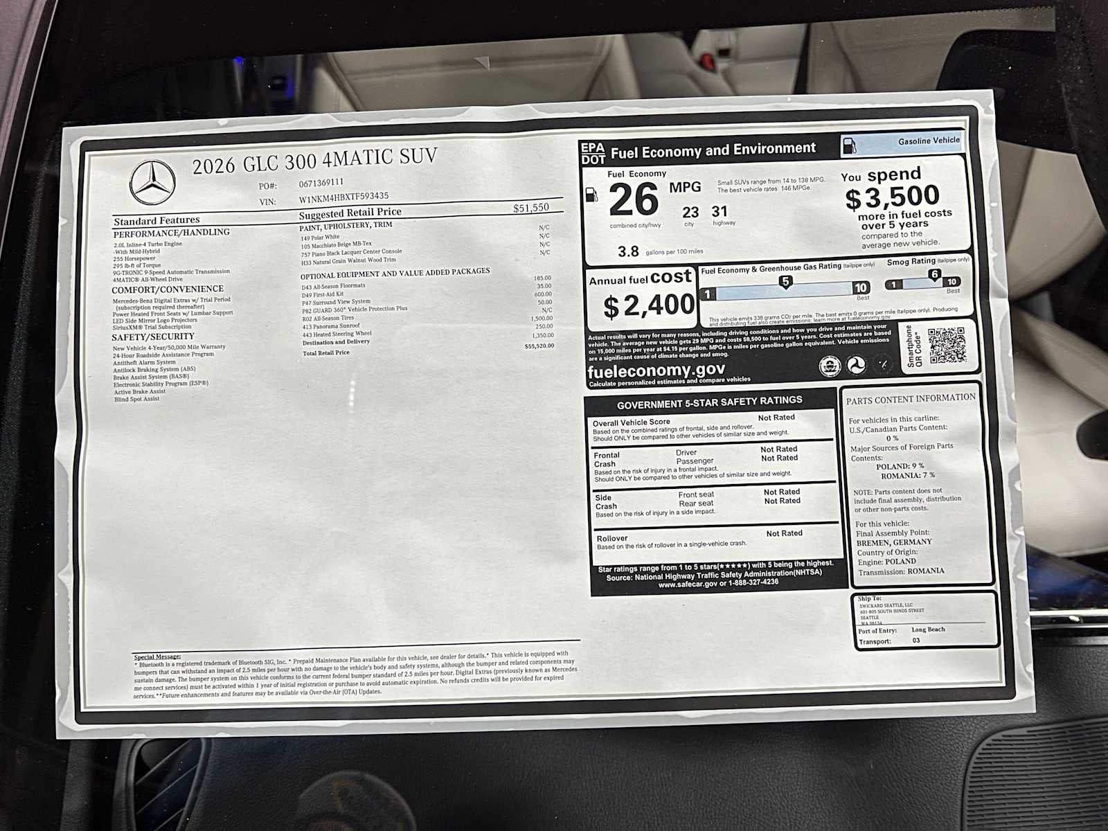 2026 Mercedes-Benz GLC 300 4MATIC® SUV