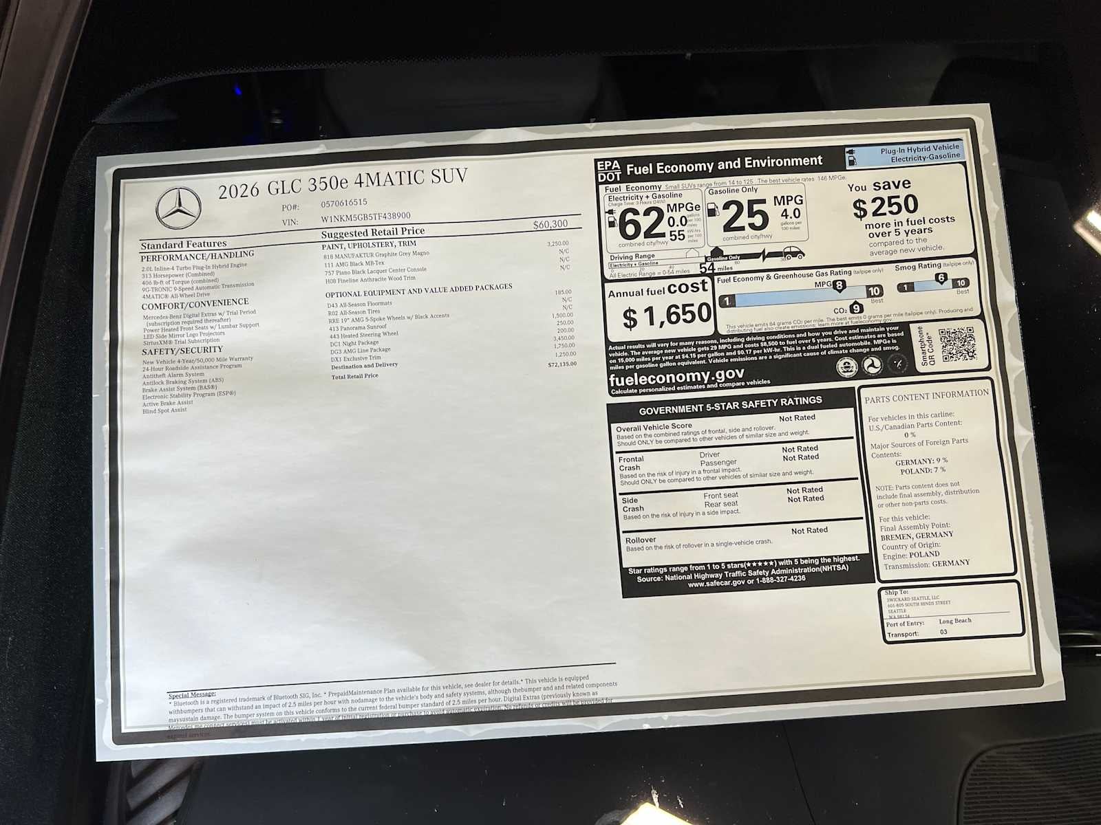 2026 Mercedes-Benz GLC GLC 350e