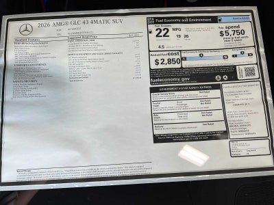 2026 Mercedes-Benz AMG® GLC 43 AMG® GLC 43