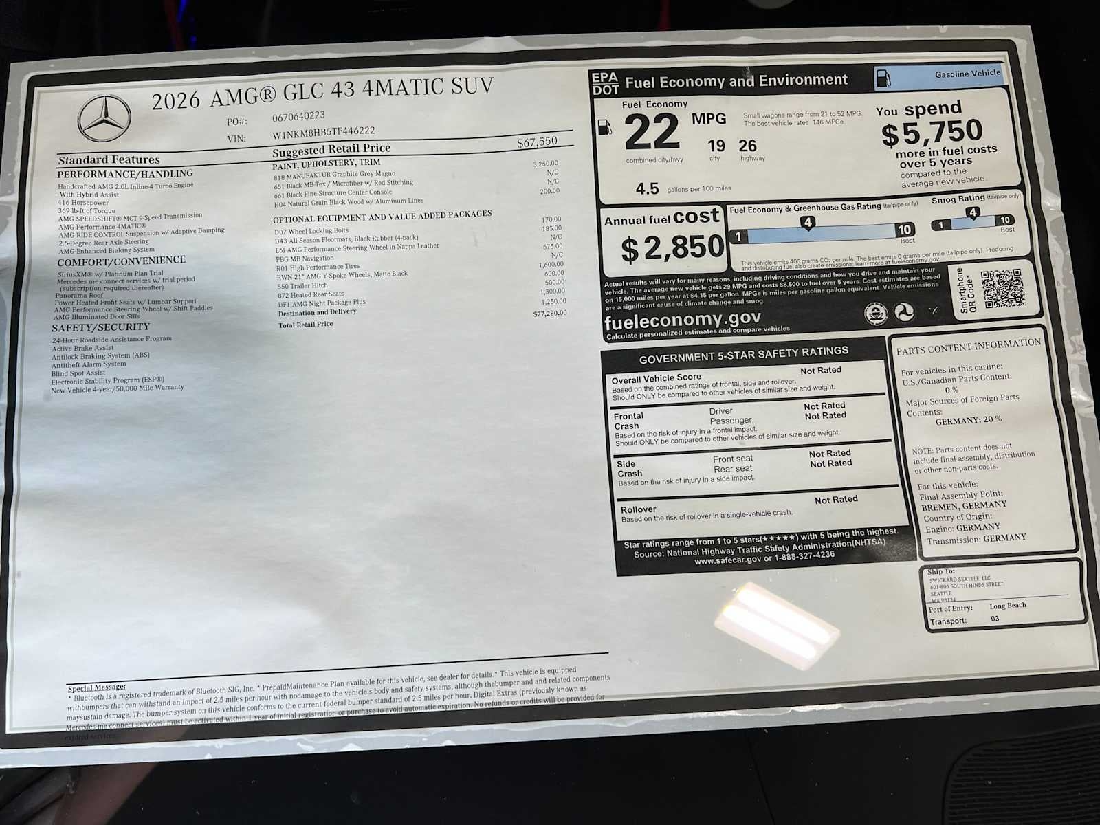 2026 Mercedes-Benz AMG® GLC 43 AMG® GLC 43