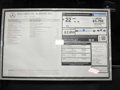 2026 Mercedes-Benz AMG® GLC 43 4MATIC® SUV