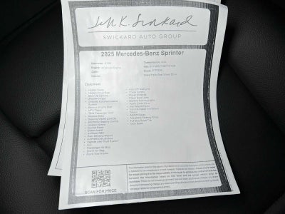 2025 Mercedes-Benz Sprinter 2500 Standard Roof I4 Diesel 144" RWD