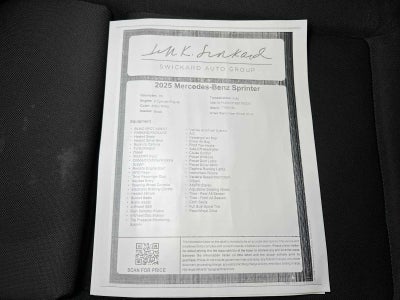 2025 Mercedes-Benz Sprinter 2500 High Roof I4 Diesel HO 170" RWD