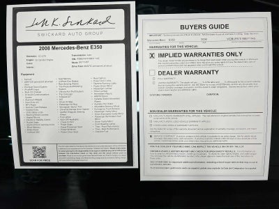 2008 Mercedes-Benz E350 4dr Sdn 4MATIC®