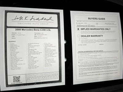 2008 Mercedes-Benz C350 4dr Sdn RWD