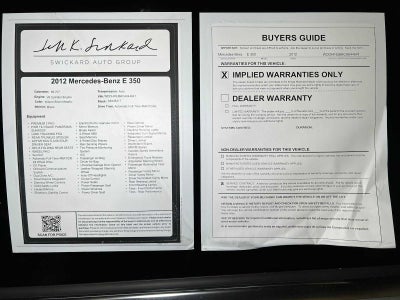 2012 Mercedes-Benz E 350 4dr Sdn 4MATIC®