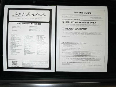 2013 Mercedes-Benz E 550 4dr Sdn 4MATIC®
