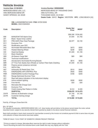 2023 Mercedes-Benz EQS EQS 450+