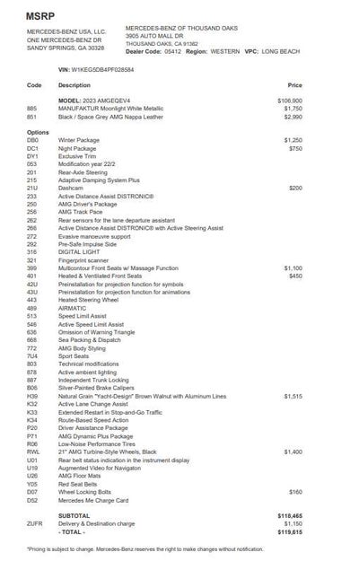 2023 Mercedes-Benz EQE AMG® EQE