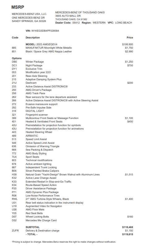 2023 Mercedes-Benz EQE AMG® EQE