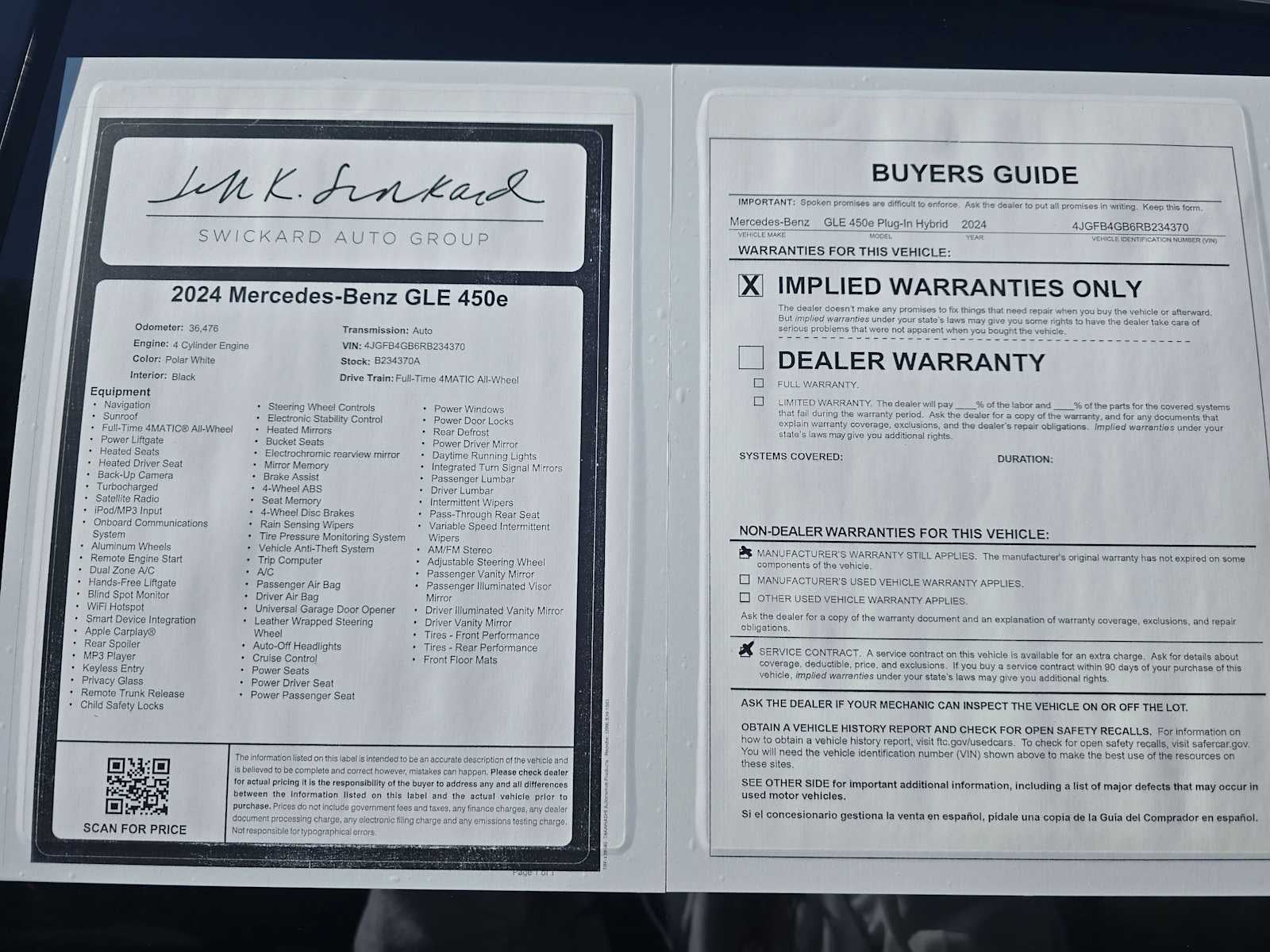 2024 Mercedes-Benz GLE GLE 450e Plug-In Hybrid