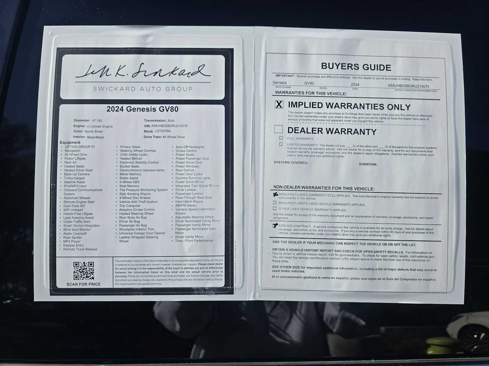 2024 Genesis GV80 2.5T AWD