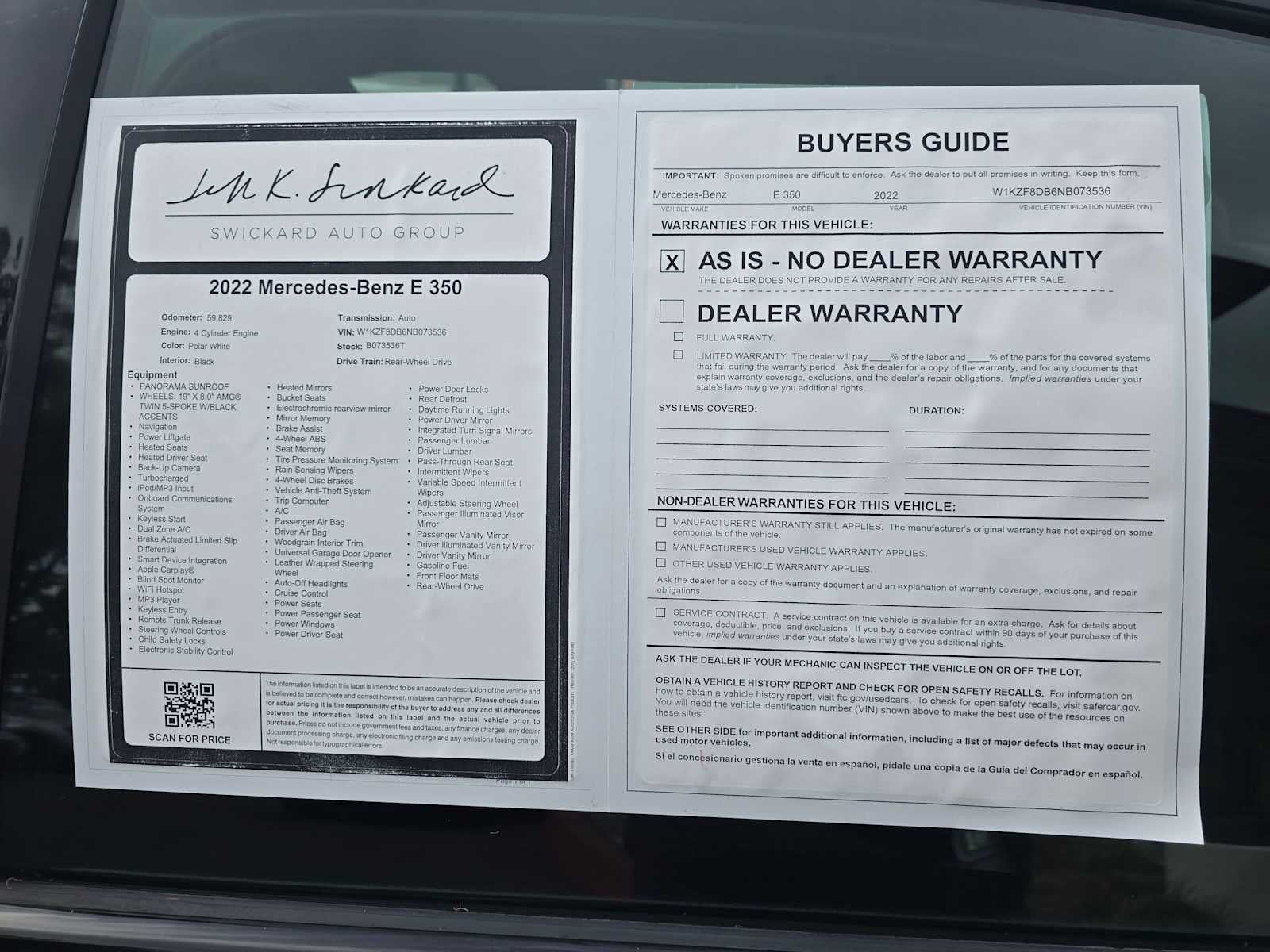 2022 Mercedes-Benz E-Class E 350