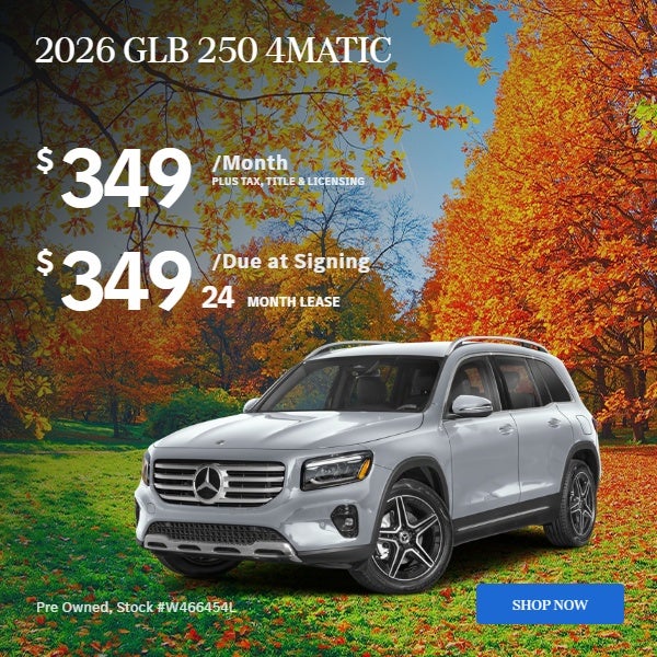2026 GLB 250 4MATIC: $349/mo