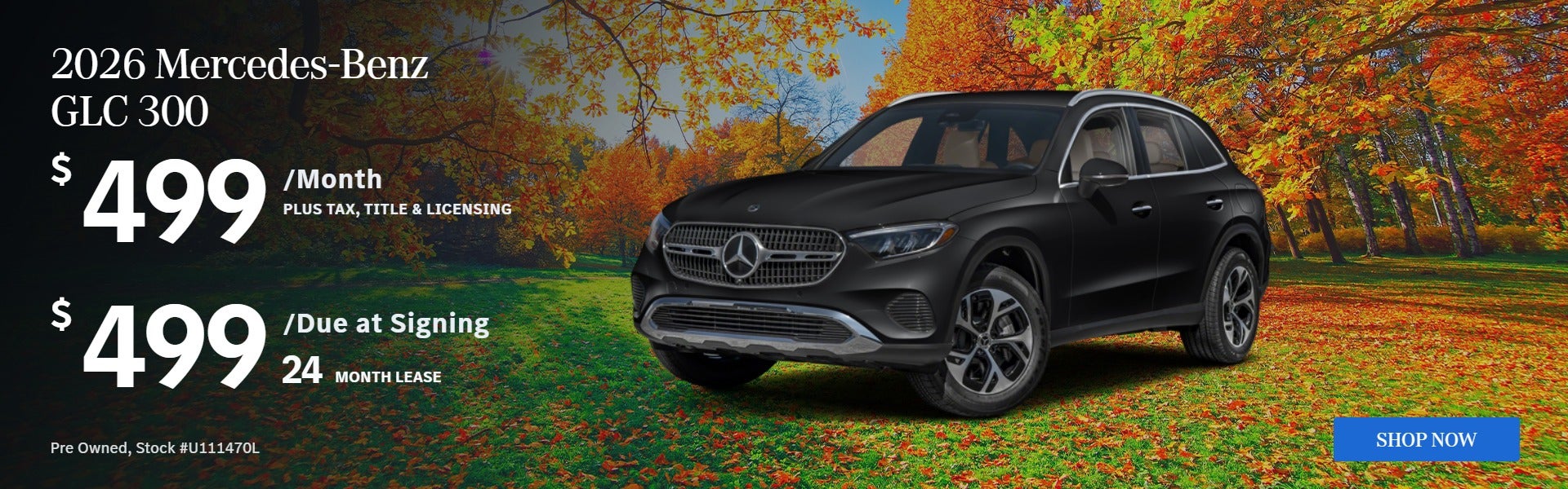 2026 GLC 300 4MATIC SUV: $499/mo