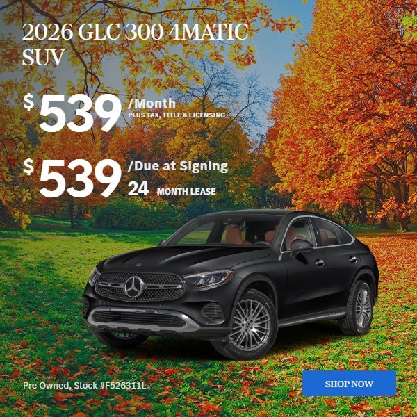 2026 GLC300 4MATIC SEDAN: $539/mo