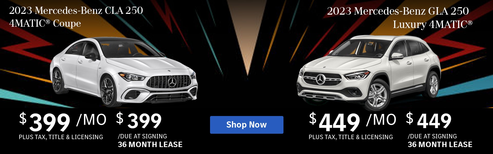CLA and GLA lease specials